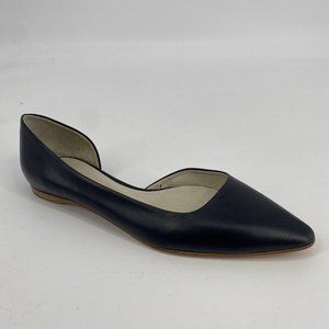 Jil Sander flats, womens 8.5 navy blue leather